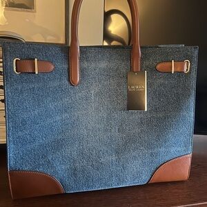 Blue and Brown Ralph Lauren  Bag